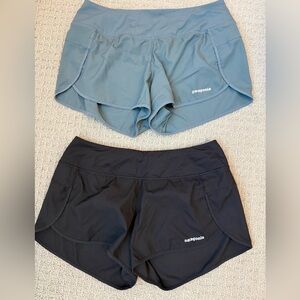 Patagonia Women's Active Running Shorts — Blue and Black